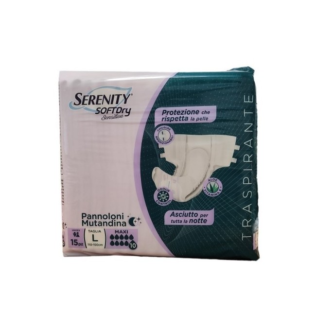 Pannolone Mutandina Serenity Sd Sensitive Maxi L 15 Pezzi