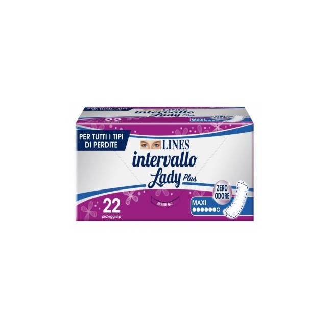 Proteggislip Lines Intervallo Lady Plus Maxi 22 Pezzi