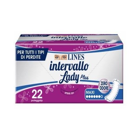 Proteggislip Lines Intervallo Lady Plus Maxi 22 Pezzi