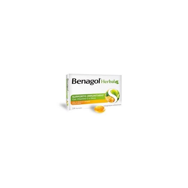 Benagol Herbal Miele 24 Pastiglie