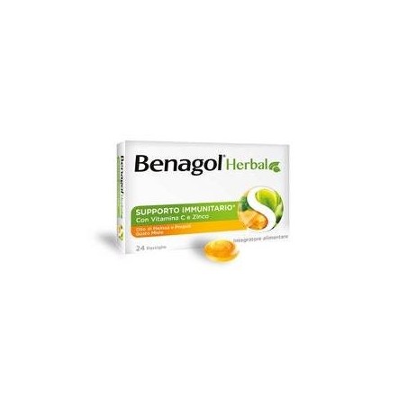 Benagol Herbal Miele 24 Pastiglie
