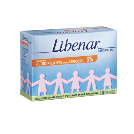 Soluzione Salina Ipertonica 3% Libenar Per Inalazione Con Aerosol 30 Flaconcini Monouso X 4 Ml