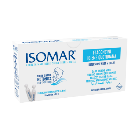 Isomar Soluzione Isotonica Acqua Mare Igiene Quotidiana 20 Flaconcini Monodose 5 Ml