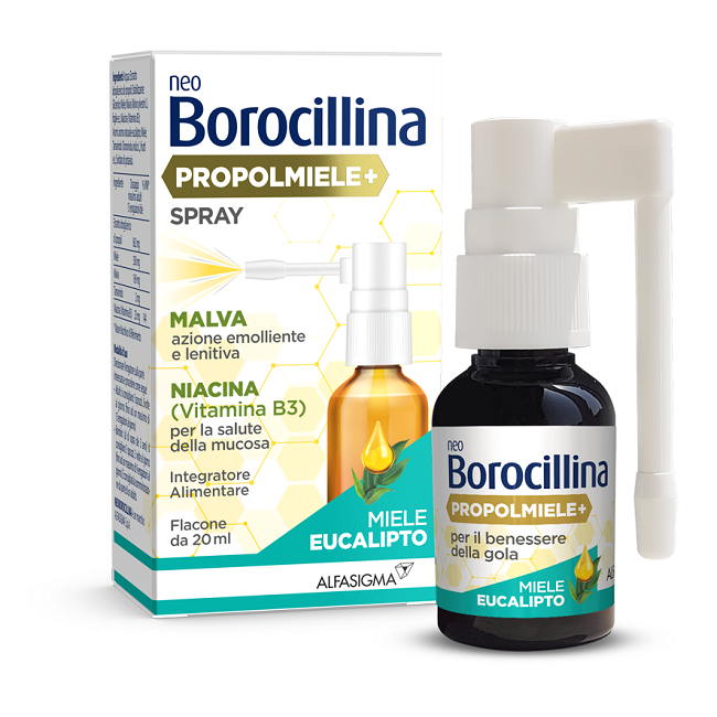 Neoborocillina Propolmiele+ Spray Miele Eucalipto 20 Ml