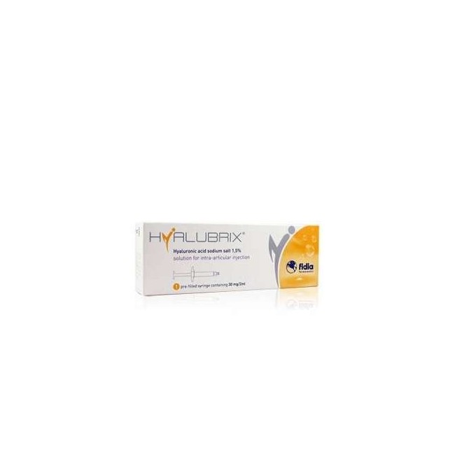 Siringa Intra-articolare Hyalubrix Acido Ialuronico 1,5% 30 Mg 2 Ml No Eto