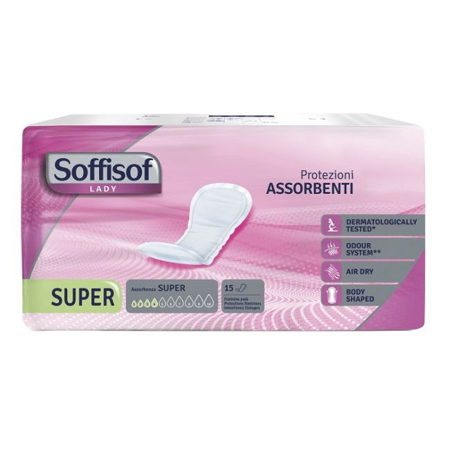 Pannolone Per Incontinenza Soffisof Lady Air Dry Super 15 Pezzi