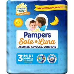 Pampers Sole Luna Mididi 20 Pezzi