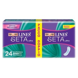 Lines Seta Ultra Assorbenti Anatomico Vp Dwct 24 Pezzi