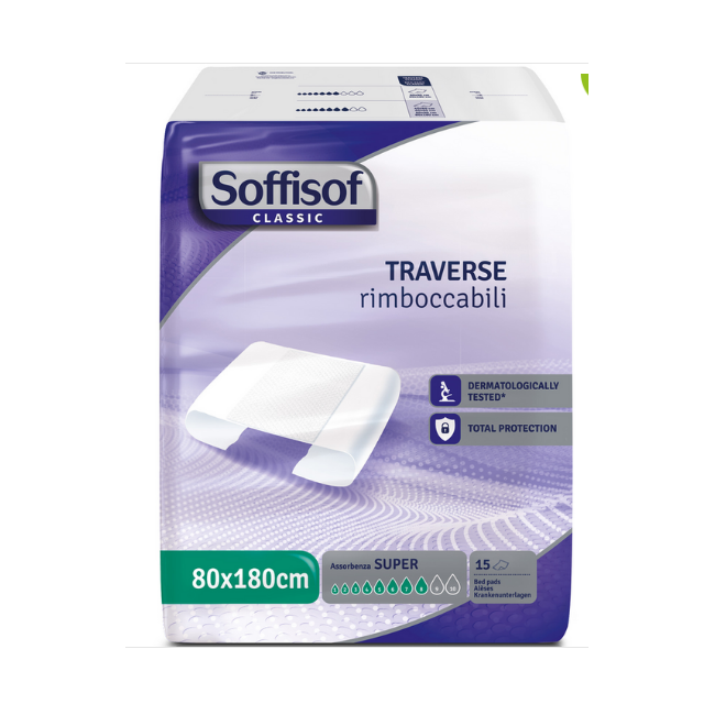 Traversa Per Incontinenza Soffisof Classic 8 Gocce 80 X 180 15 Pezzi