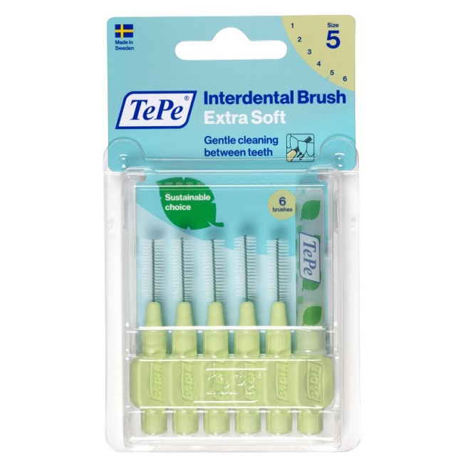 Tepe Scovolino Xsoft Verde 0,8mm 6 Pezzi Tepe Scovolino Xsoft Verde 0,8mm 6 Pezzi