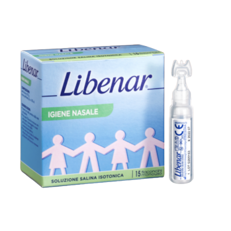Soluzione Salina Isotonica 0,9% Libenar Per Igiene Nasale 25 Flaconcini Monouso X 5 Ml