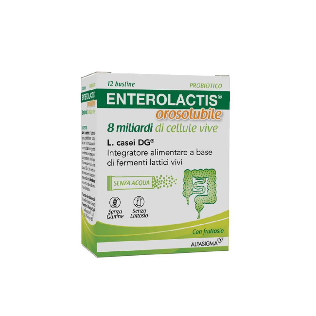 Enterolactis Orosolubile 12 Bustine 8 Miliardi Di Cellule Vive