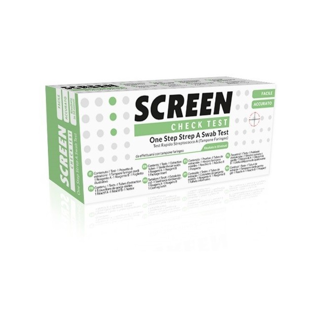 Strep A Antigen Home Test Determinazione Qualitativa Antigeni Streptococco A Da Tampone Faringeo 1 Pezzo