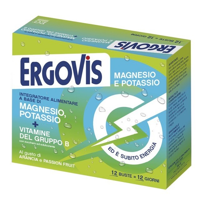 Ergovis Mg+k Vitamine B Con Zucchero 12 Bustine