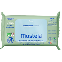 Mustela Salviette Compostabili Profumate 60 Pezzi