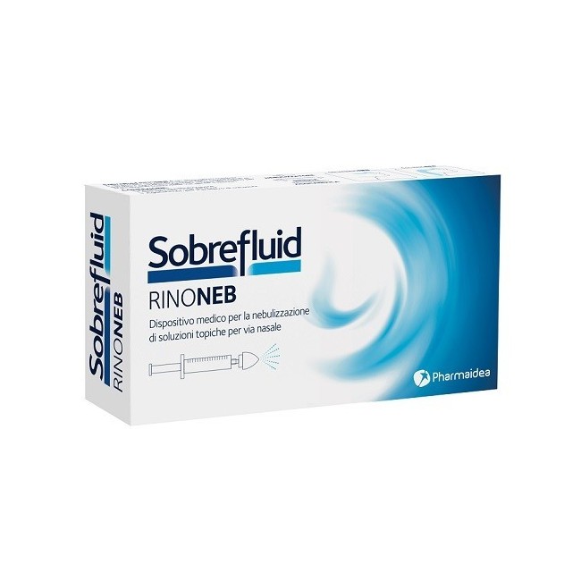 Sobrefluid Rinoneb Dispositivo Nebulizzatore + Siringa Luer Lock Da 50 Ml + Agocannula Per Prelievo Soluzione