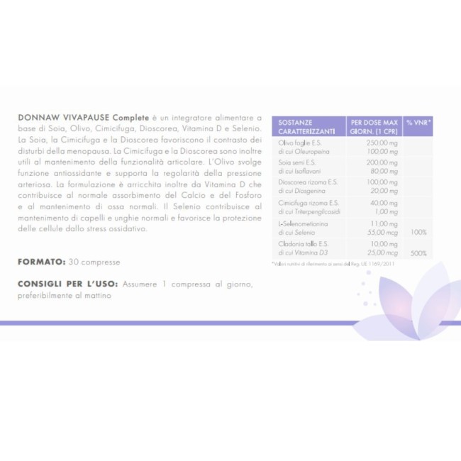 Donnaw Vivapause Complete 30 Compresse Donnaw Vivapause Complete 30 Compresse