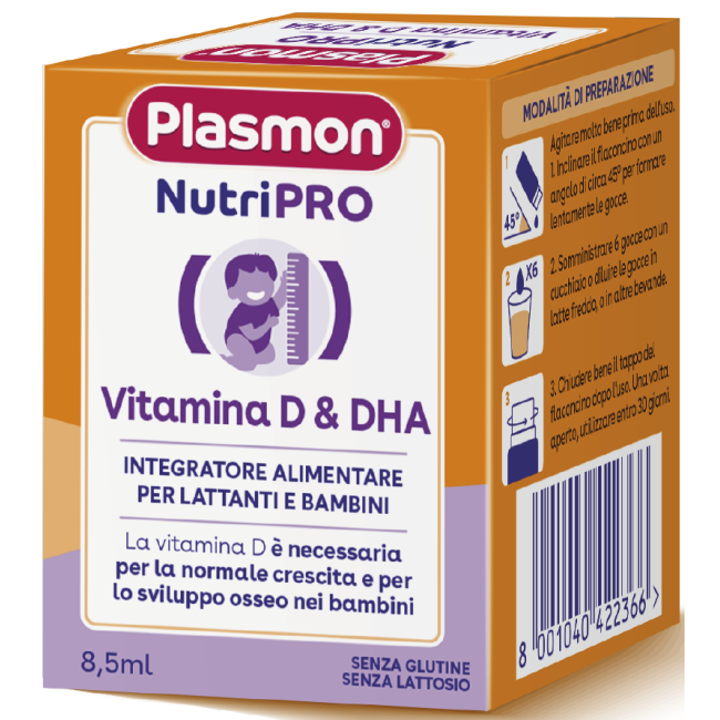 Plasmon Nutripro Vitamina D & Dha 8,5 Ml Plasmon Nutripro Vitamina D & Dha 8,5 Ml