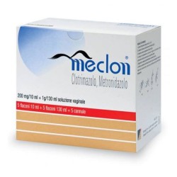 Meclon Soluzione Vag 5 Flaconi 200 Mg/10 Ml + 1 G/130 Ml