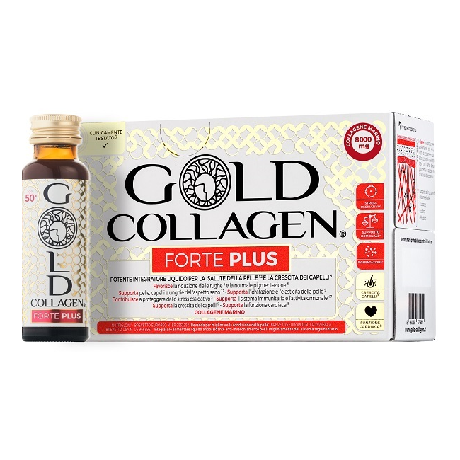 Gold Collagen Forte Plus 10 Flaconcini Da 50 Ml 8g Collagene