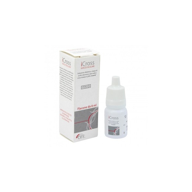 Icross Gocce Oculari Soluzione Oftalmica Acido Ialuronico Cross-linkato 0,2% 8 Ml Icross Gocce Oculari Soluzione Oftalmica Acido Ialuronico Cross-linkato 0,2% 8 Ml
