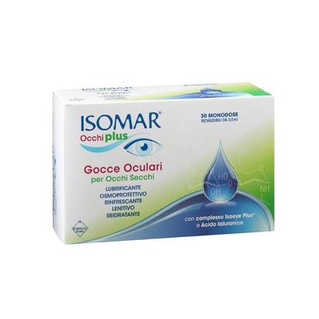Isomar Occhi Secchi Plus Gocce Oculari Acido Ialuronico 0,20% 15 Flaconcini