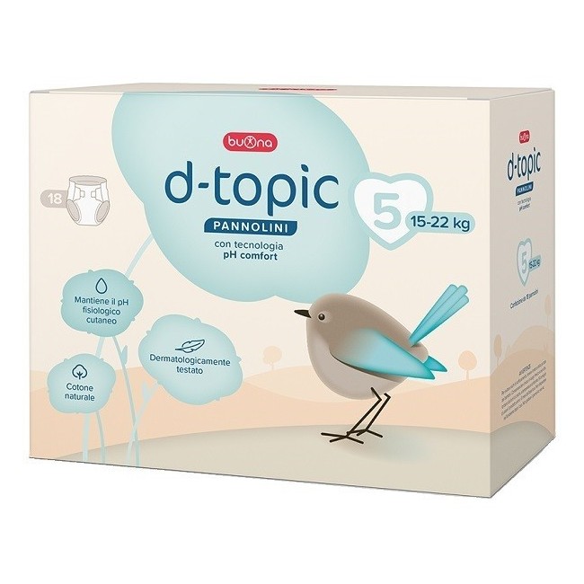 D-topic Pannolini Taglia 5 18 Pezzi D-topic Pannolini Taglia 5 18 Pezzi