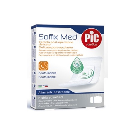 Cerotto Pic Soffix Med In Tnt Con Tampone Centrale Assorbente Sterile Monouso 30x10 Cm Sterili Antibatterico 3 Pezzi