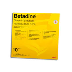 Betadine 10 Garze 10 Cm X 10 Cm 250 Mg
