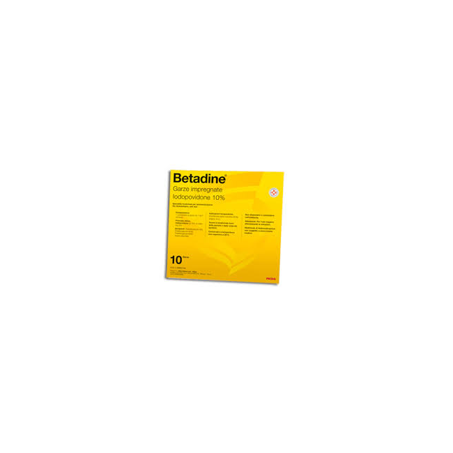 Betadine 10 Garze 10 Cm X 10 Cm 250 Mg