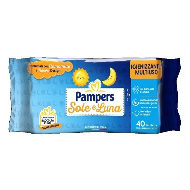 Pampers Wipes Sole & Luna 40 Pezzi