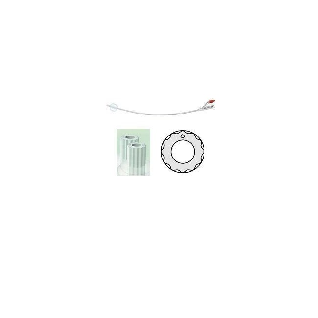 Catetere Vescicale In Silicone Profilcath Plus Scanalato 2 Vie Ch18 Lunghezza 31 Cm Punta Cilindrica 2 Fori Contrapposti Pallonc