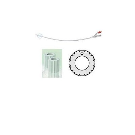 Catetere Vescicale In Silicone Profilcath Plus Scanalato 2 Vie Ch18 Lunghezza 31 Cm Punta Cilindrica 2 Fori Contrapposti Pallonc