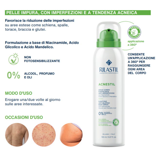 Rilastil Acnestil Spray Corpo 150 Ml Rilastil Acnestil Spray Corpo 150 Ml
