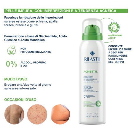 Rilastil Acnestil Spray Corpo 150 Ml Rilastil Acnestil Spray Corpo 150 Ml