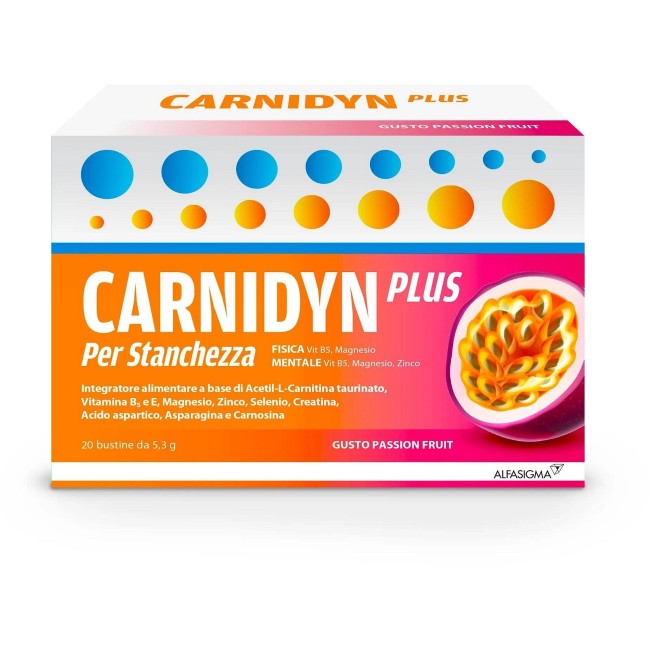 Carnidyn Plus 20 Bustine Da 5,3 G Gusto Passion Fruit