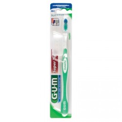 Gum Super Tip 463 Compact Spazzolino Medio Bonus Pack 2 Pezzi