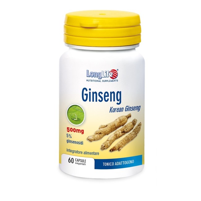 Longlife Ginseng 5% 60 Capsule Vegetali Longlife Ginseng 5% 60 Capsule Vegetali