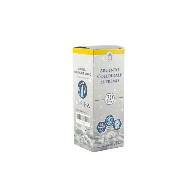Argento Colloidale Supremo 20ppm Certificato Spray Con Contagocce + Erogatore Naso + Erogatore Gola + Erogatore Pelle