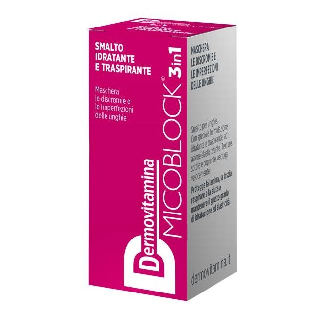 Dermovitamina Micoblock 3 In 1 Smalto Idratante E Traspirante Fucsia 5 Ml