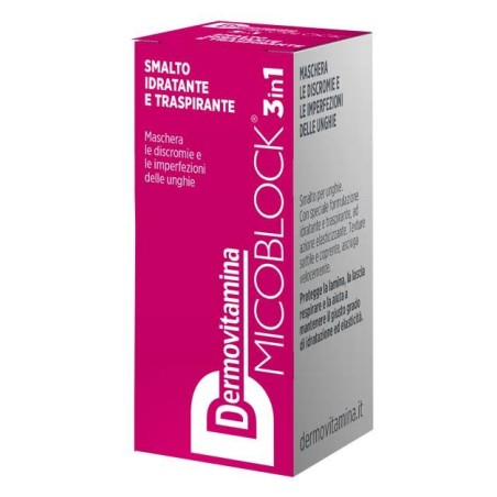Dermovitamina Micoblock 3 In 1 Smalto Idratante E Traspirante Fucsia 5 Ml