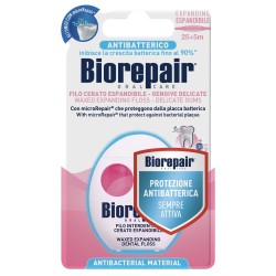 Biorepair Oral Care Antibatterico Filo Cerato Espandibile Gengive Delicate 25+5 Metri