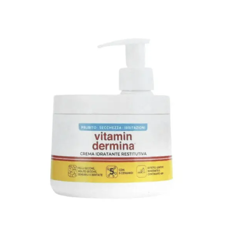 Vitamindermina Crema Idratante Restitutiva Dispenser 400 Ml