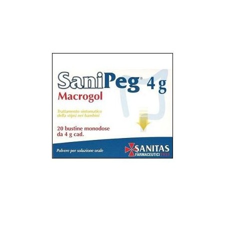 Sanipeg Macrogol Polvere Per Soluzione Orale 20 Buste Da 10 G