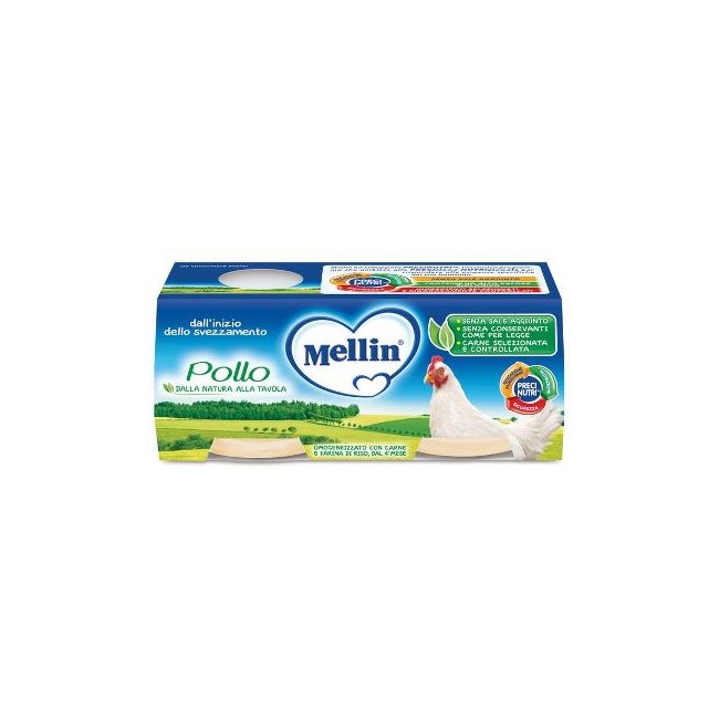 Mellin Omogeneizzato Pollo 2 X 80 G Mellin Omogeneizzato Pollo 2 X 80 G
