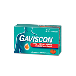 Gaviscon 24 Compresse Masticabili 250 Mg + 133,5 Mg Fragola