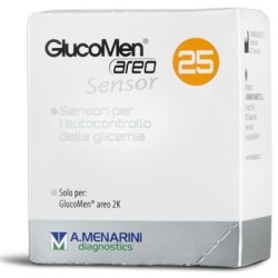 Strisce Misurazione Glicemia Glucomen Areo Sensor 25 Pezzi