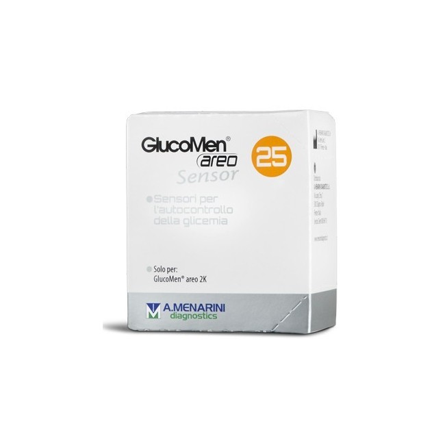 Strisce Misurazione Glicemia Glucomen Areo Sensor 25 Pezzi