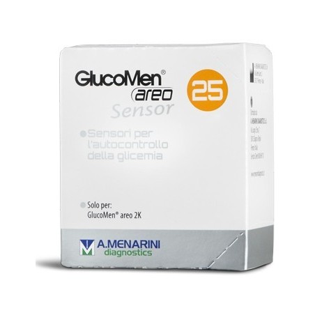 Strisce Misurazione Glicemia Glucomen Areo Sensor 25 Pezzi