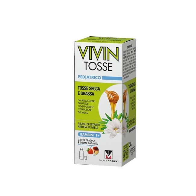 Vivin Tosse Pediatrico Sciroppo Per Tosse Secca E Grassa Gusto Fragola E Creme Caramel 150 Ml